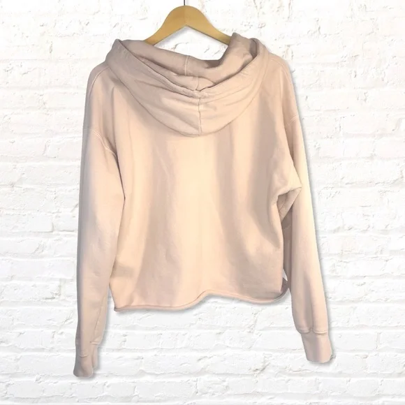 Current/ Elliot #95 Heavyweight Hooded Sweatshirt Beige Blush Size 2 Fits M/L - Picture 4 of 11